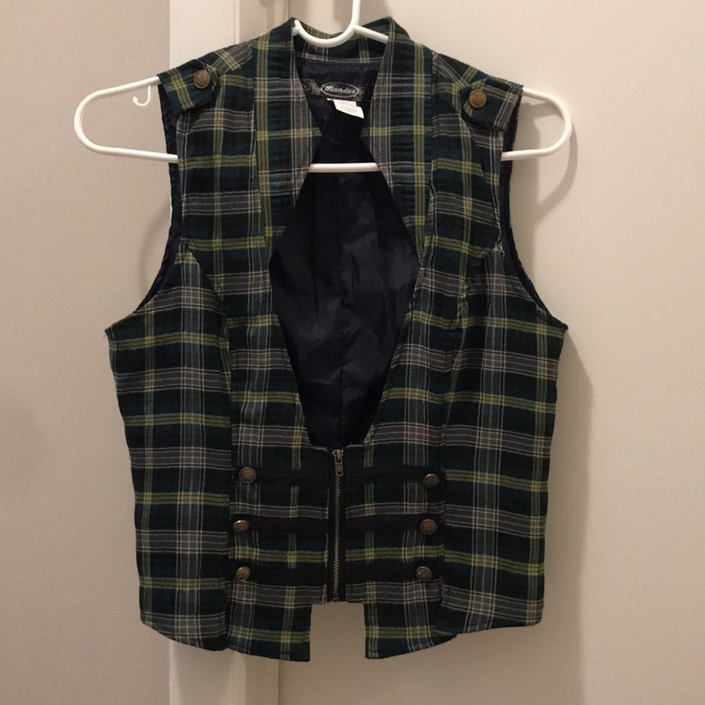 Plaid Patterned Vest